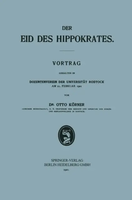 Otto Korner - Der Eid des Hippokrates, E-bok. Tillgänglighet: Lägg i varukorg