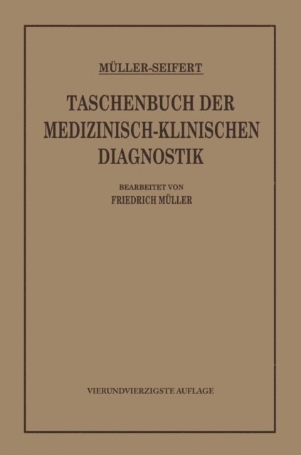 Otto Seifert, Friedrich von Muller - Taschenbuch der medizinisch-klinischen Diagnostik, E-bok