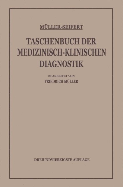 Otto Seifert, Friedrich von Muller - Taschenbuch der medizinisch-klinischen Diagnostik, E-bok