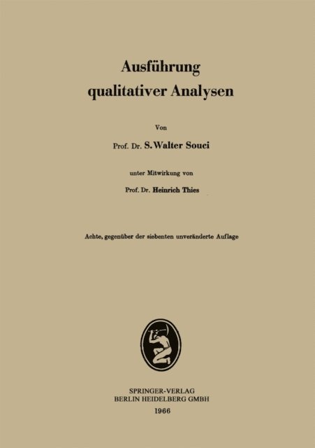 S.W. Souci - Ausführung qualitativer Analysen, E-bok