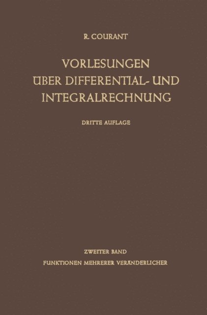 Richard Courant - Vorlesungen über Differential- und Integralrechnung, E-bok