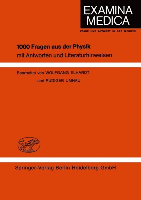 Wolfgang Elhardt, Rudiger Umhau - 1000 Fragen aus der Physik, E-bok