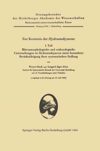 Irmgard Jager-Zurn, Werner Rauh - Zur Kenntnis der Hydrostachyaceae, E-bok. Tillgänglighet: Lägg i varukorg