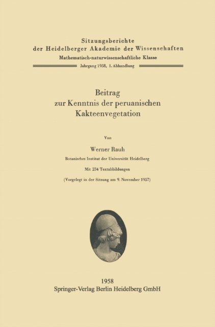 W. Rauh - Beitrag zur Kenntnis der peruanischen Kakteenvegetation, E-bok