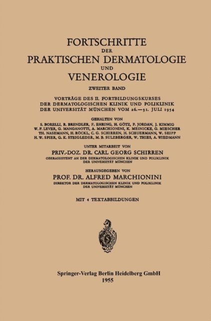Alfred Marchionini - Fortschritte der Praktischen Dermatologie und Venerologie, E-bok