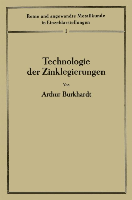 Arthur Burkhardt - Technologie der Zinklegierungen, E-bok