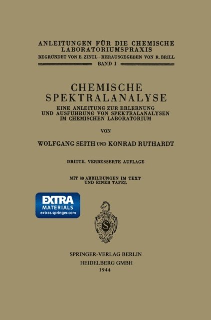 Konrad Ruthardt, Wolfgang Seith - Chemische Spektralanalyse, E-bok
