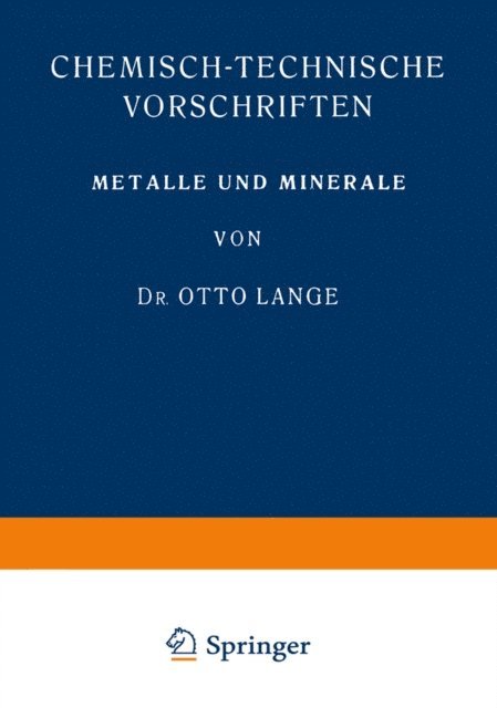 Otto Lange - Metalle und Minerale, E-bok