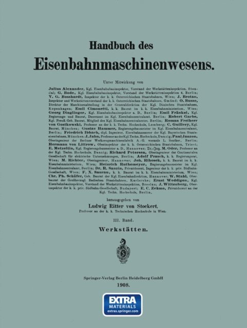 Heinrich Ruthemeyer, M. Richter, Paul Janzon, C. Guillery, Emil Frankel, O. Busse, J. Brotan, G. Bode - Werkstätten, E-bok