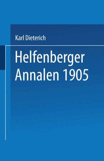 Eugen Dieterich - Helfenberger Annalen 1905, E-bok