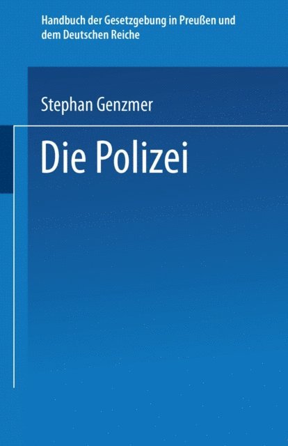 St Genzmer - Die Polizei, E-bok