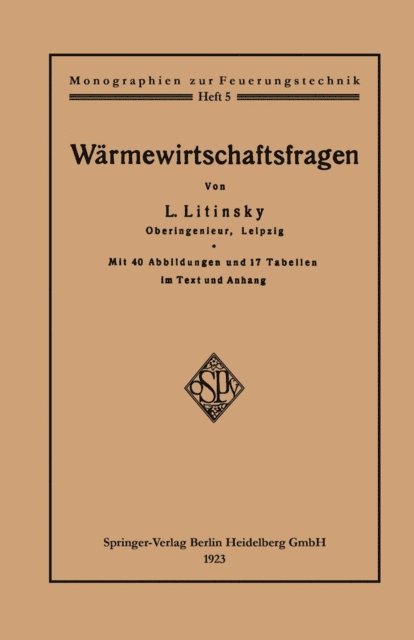 Leonid Litinsky - Wärmewirtschaftsfragen, E-bok