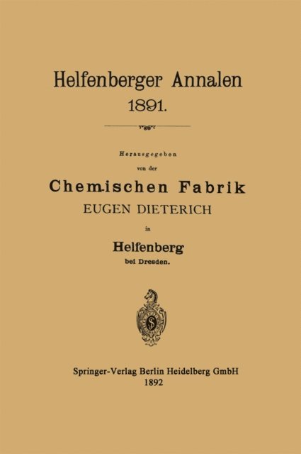Eugen Dieterich - Helfenberger Annalen 1891, E-bok