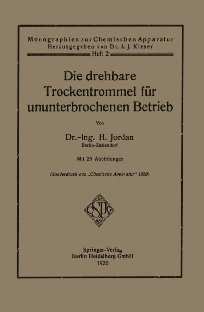 Heinrich Jordan - Die drehbare Trockentrommel für ununterbrochenen Betrieb, E-bok. Tillgänglighet: Lägg i varukorg