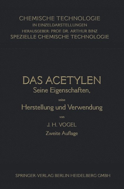 Johann Heinrich Vogel - Das Acetylen, E-bok