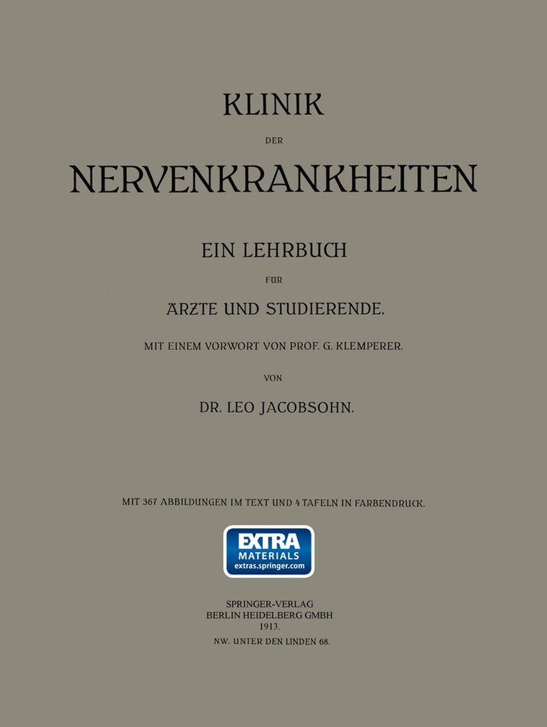 Leo Jacobsohn, Georg Klemperer - Klinik der Nervenkrankheiten, Häftad. Tillgänglighet: Lägg i varukorg
