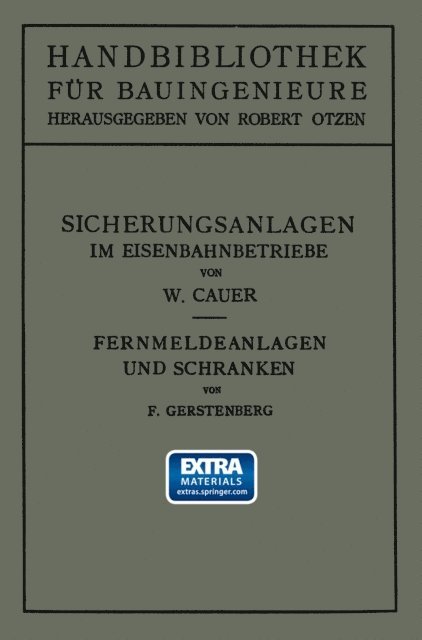 Wilhelm Adolf Eduard Cauer - Sicherungsanlagen im Eisenbahnbetriebe, E-bok