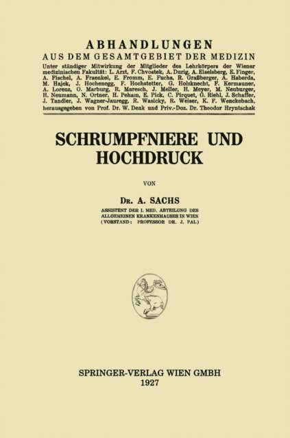 Arpad Sachs - Schrumpfniere und Hochdruck, E-bok