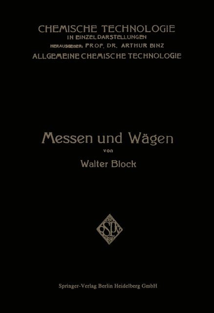 Walter Block - Messen und Wägen, E-bok