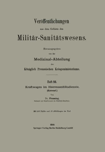 F. Joh Flemming - Kraftwagen im Heeressanitätsdienste, E-bok