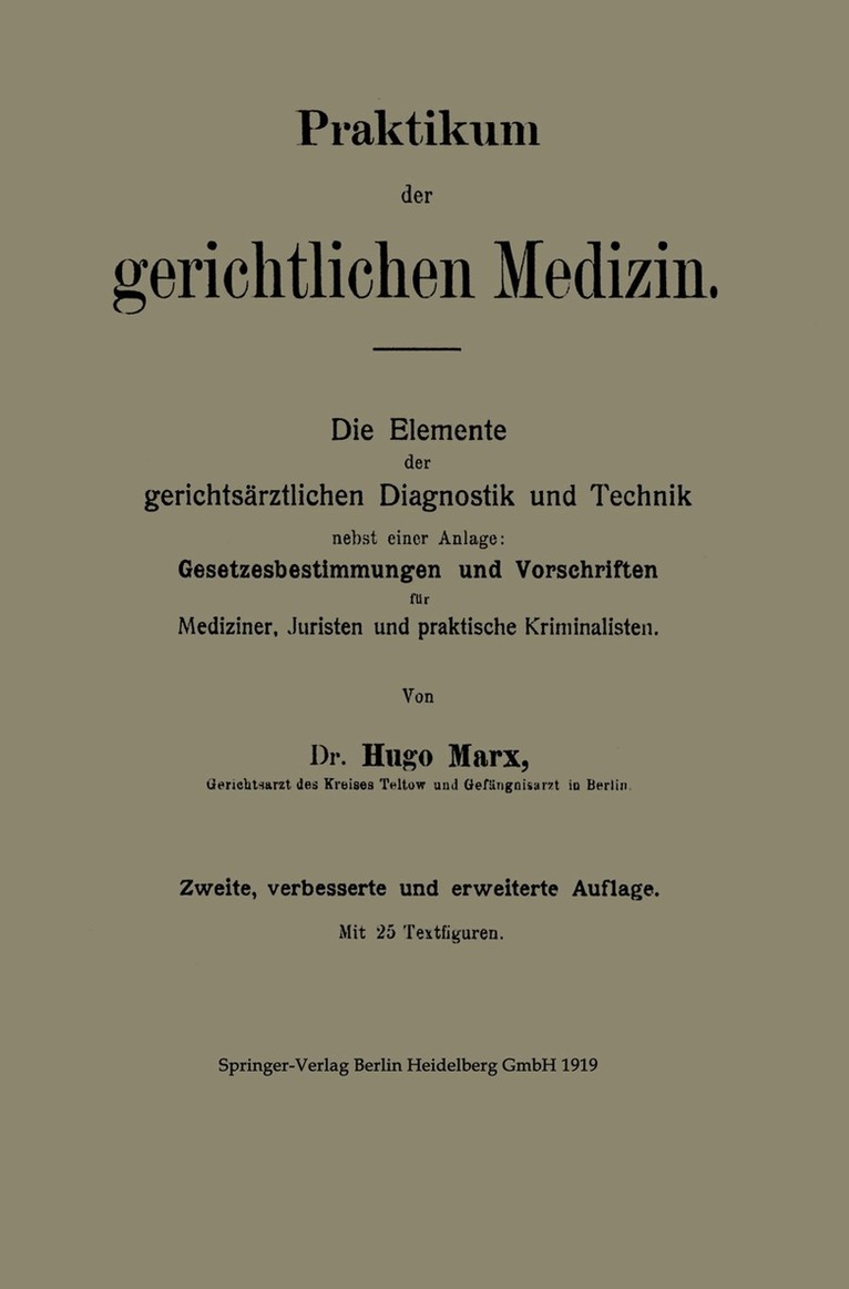 Praktikum der gerichtlichen Medizin