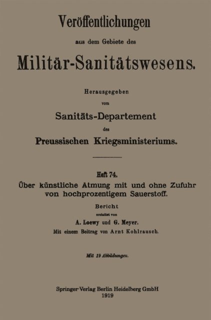 Arnt Kohlrausch, George Meyer, Arnold Loewy - Über künstliche Atmung mit und ohne Zufuhr von hochprozentigem Sauerstoff, E-bok