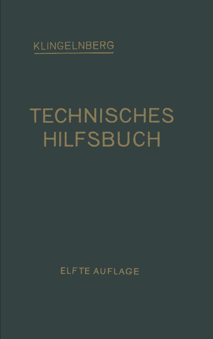 W. Ferd Klingelnberg, Ernst Preger, Rudolf Reindl - Klingelnberg Technisches Hilfsbuch, Häftad