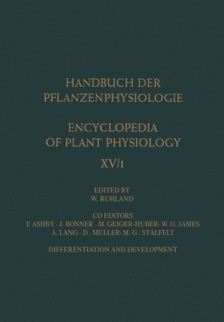 Wilhelm Ruhland, Anton Lang, Fredrick Taylor Addicott - Differentiation and Development / Differenzierung und Entwicklung, E-bok