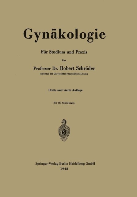 Robert Schroder - Gynäkologie, E-bok