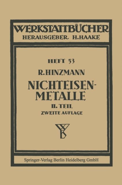 Reinhold Hinzmann - Nichteisenmetalle, E-bok