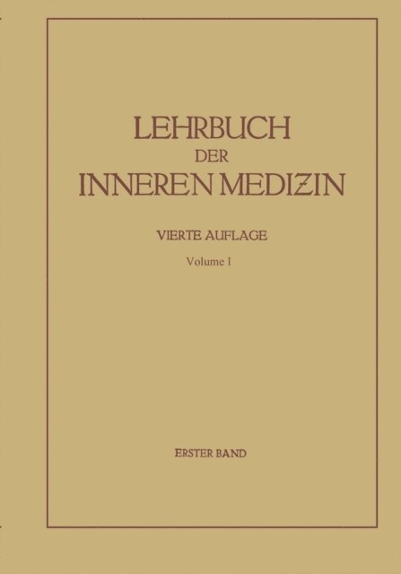 Gustav von Bergmann - Lehrbuch der inneren Medizin, E-bok
