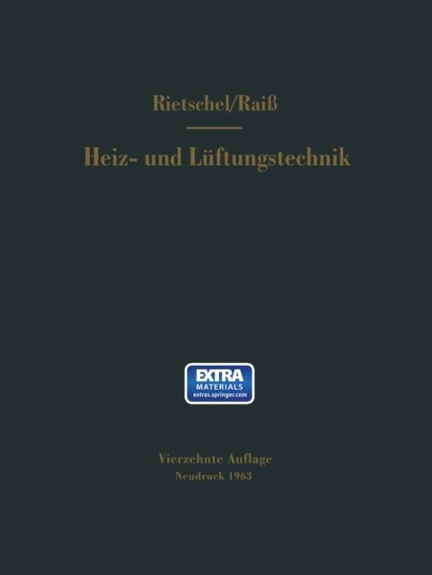 F. Roedler, Wilhelm Raiss - H. Rietschels Lehrbuch der Heiz- und Lüftungstechnik, E-bok