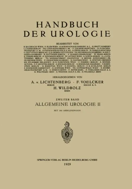 Ernst Roedelius, Otto Ringleb, P. F. Richter, A. Lichtenberg, H. Holthusen, L. Casper, Henning Brutt - Allgemeine Urologie, E-bok. Tillgänglighet: Lägg i varukorg