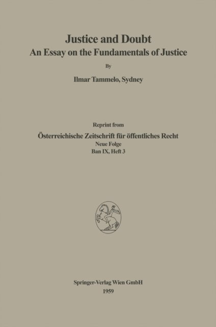 Ilmar Tammelo - Justice and Doubt, E-bok