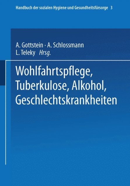 Ludwig Teleky, Arthur Schlomann, Adolf Gottstein, Ernst Gerhard Dresel - Wohlfahrtspflege Tuberkulose · Alkohol Geschlechtskrankheiten, E-bok