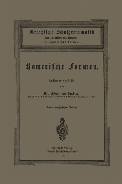 Albert von Bamberg - Griechische Schulgrammatik, E-bok