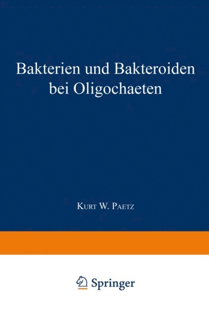 Johannes Knop - Bakterien und Bakteroiden bei Oligochaeten, E-bok