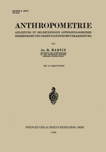 R. Martin - Anthropometrie, E-bok