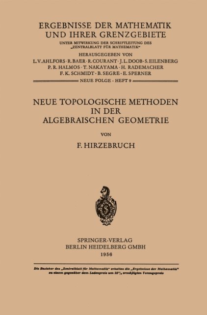 Friedrich Hirzebruch - Neue Topologische Methoden in der Algebraischen Geometrie, E-bok