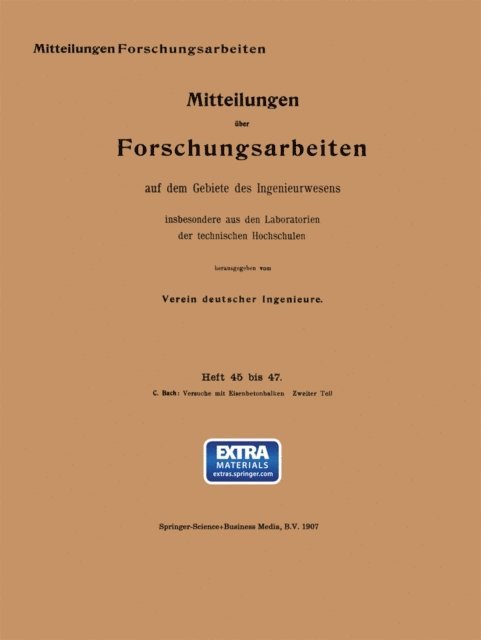 Otto Graf, Carl von Bach - Versuche mit Eisenbetonbalken, E-bok
