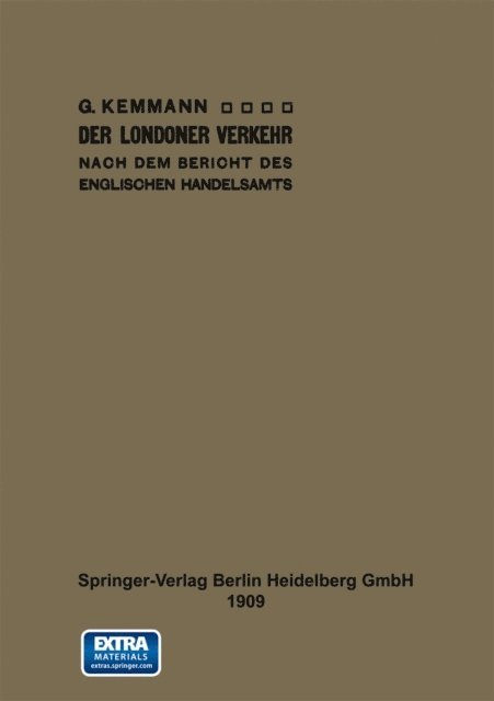 Gustav Kemmann - Der Londoner Verkehr nach dem Bericht des englischen Handelsamts, E-bok
