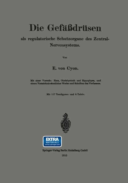 Elie de Cyon - Die Gefäßdrüsen, E-bok