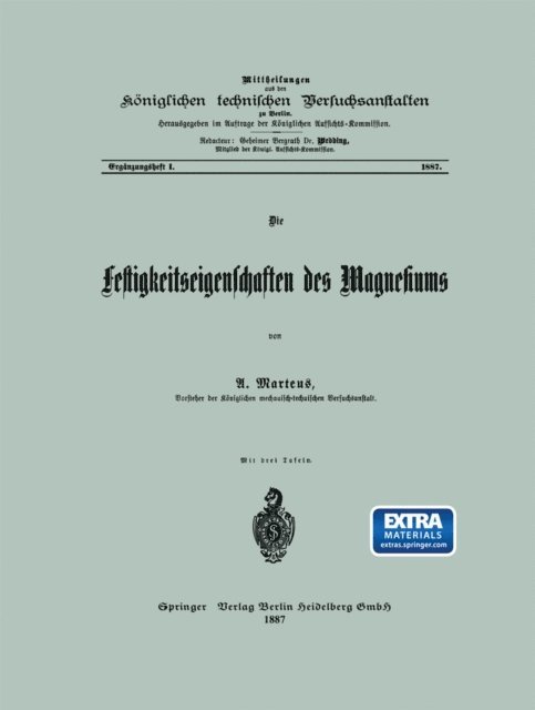 U. Martens - Die Festigkeitseigenschaften des Magnesiums, E-bok