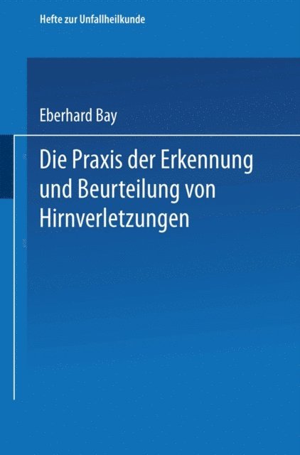 Eberhard Bay - Die Praxis der Erkennung und Beurteilung von Hirnverletzungen, E-bok