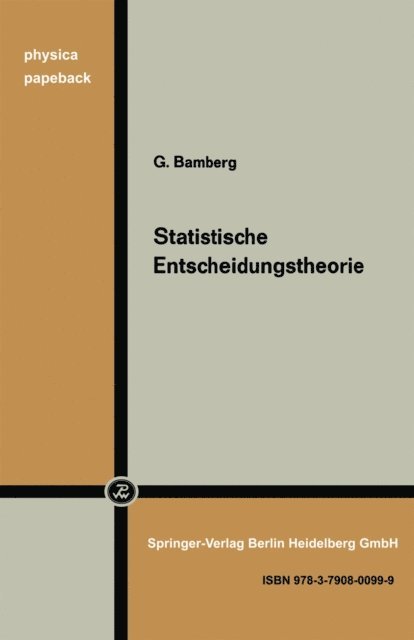 G. Bamberg - Statistische Entscheidungstheorie, E-bok