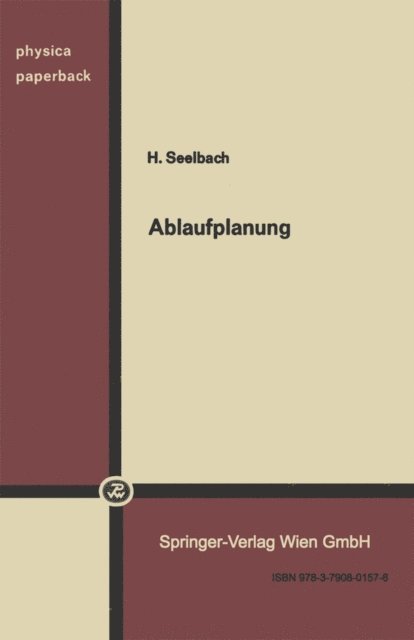 H. Seelbach - Ablaufplanung, E-bok