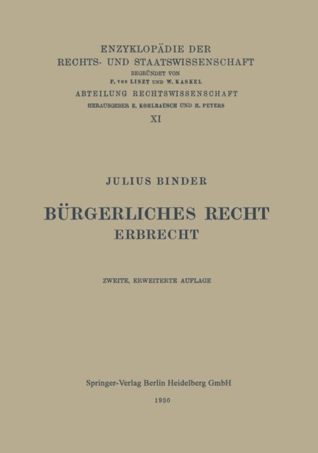 Julius Binder - Bürgerliches Recht, E-bok