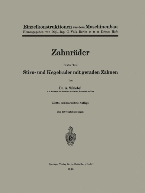 Wolfram Lindner, Adalbert Schiebel - Zahnräder, E-bok