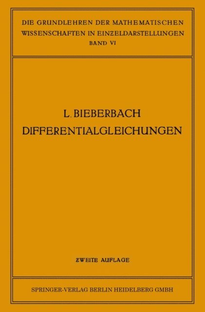 Ludwig Bieberbach - Theorie der Differentialgleichungen, E-bok