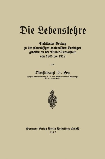 Reinhold Leu - Die Lebenslehre, E-bok